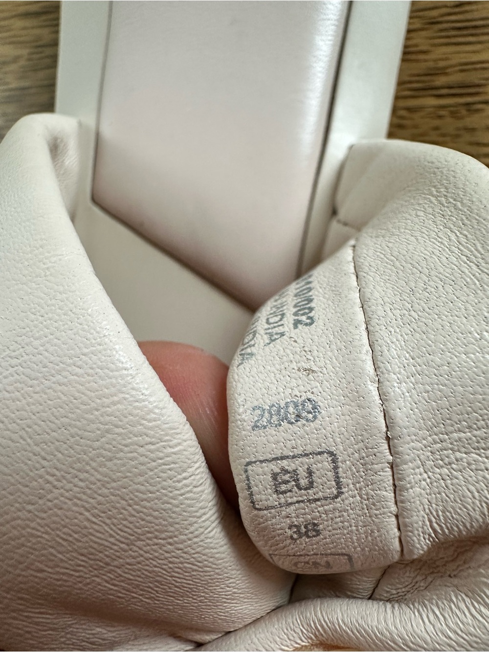Zara Leather Knot Sandal Slides Off White Size 7.5 - Picture 10 of 11